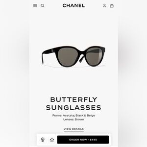Chanel Butterfly Sunglasses